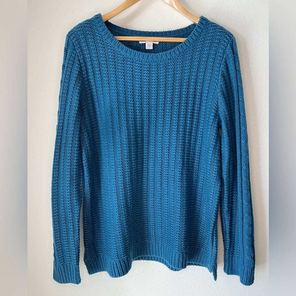 Coldwater Creek Blue Crewneck Sweater size L
